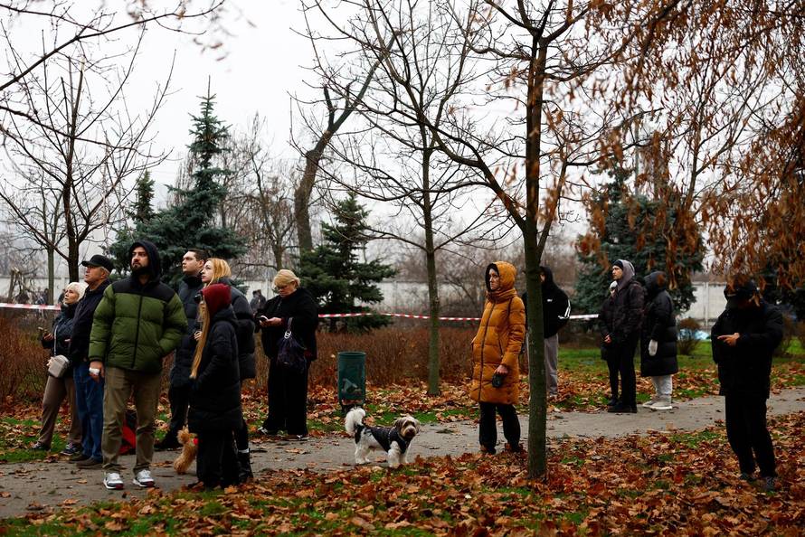Aftermath of a Russian missile and drone attack, in Kyiv
