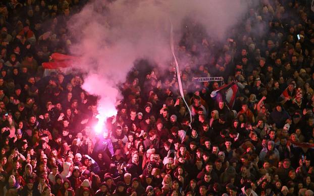 Zagreb: Doček brončanih rukometaša, pogled iz zraka 