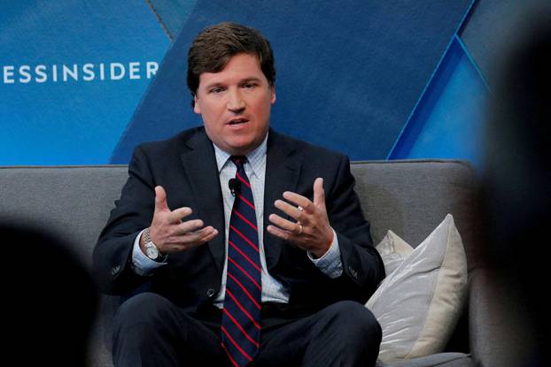 FILE PHOTO: Fox personality Tucker Carlson speaks at the 2017 Business Insider Ignition: Future of Media conference in New York