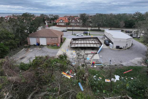 Aftermath of Hurricane Isaias, in Gulf Breeze, Florida
