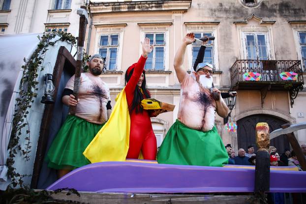 Samobor: Povorka mjesnih odbora i alegorijskih kola na Fašniku