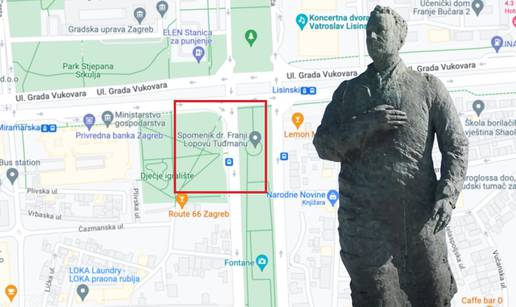 Tuđmanov spomenik na Google Mapsu dobio je novi naziv: Kip dr. Franje Lopova Tuđmana...