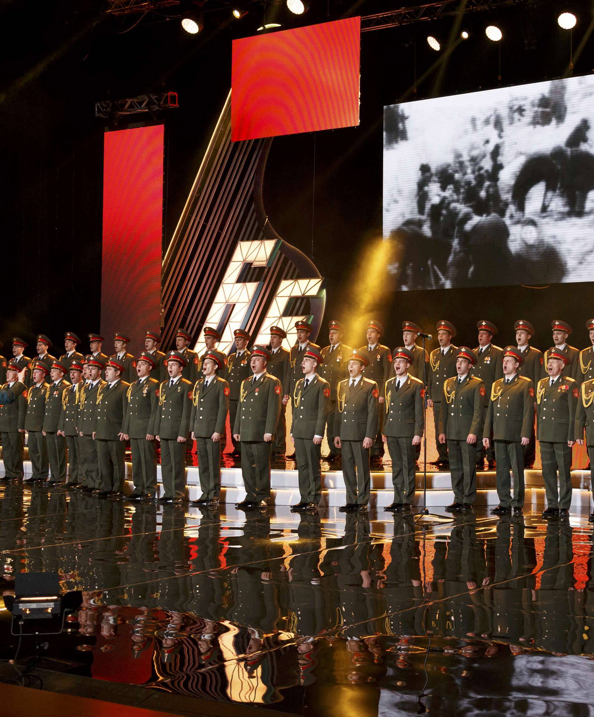 FILE PHOTO: Singers of Red Army Choir perform in Moscow