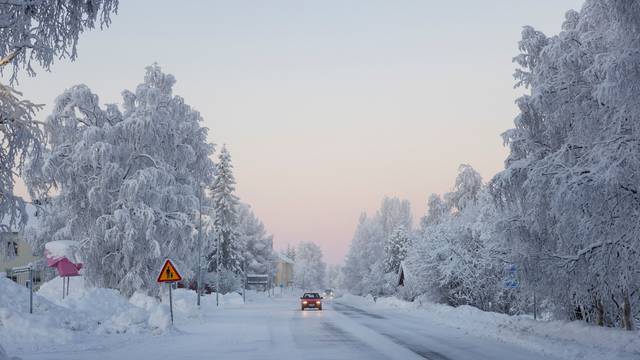 Snowfall in Sweden