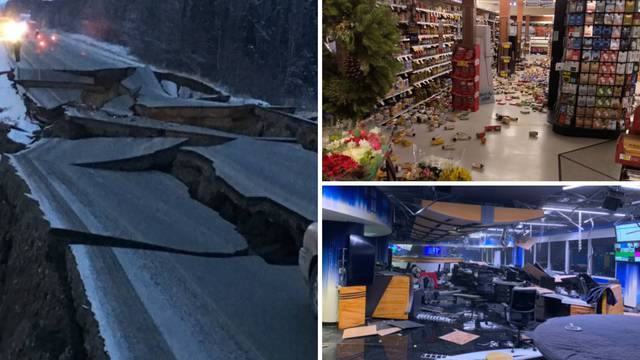 Potres na Aljasci uništio urede i trgovine: Puknula je i cesta!