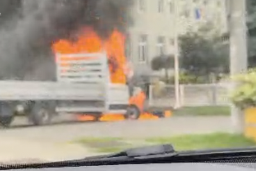 Zapali se kamion u Mi&cacute;evcu kraj Velike Gorice