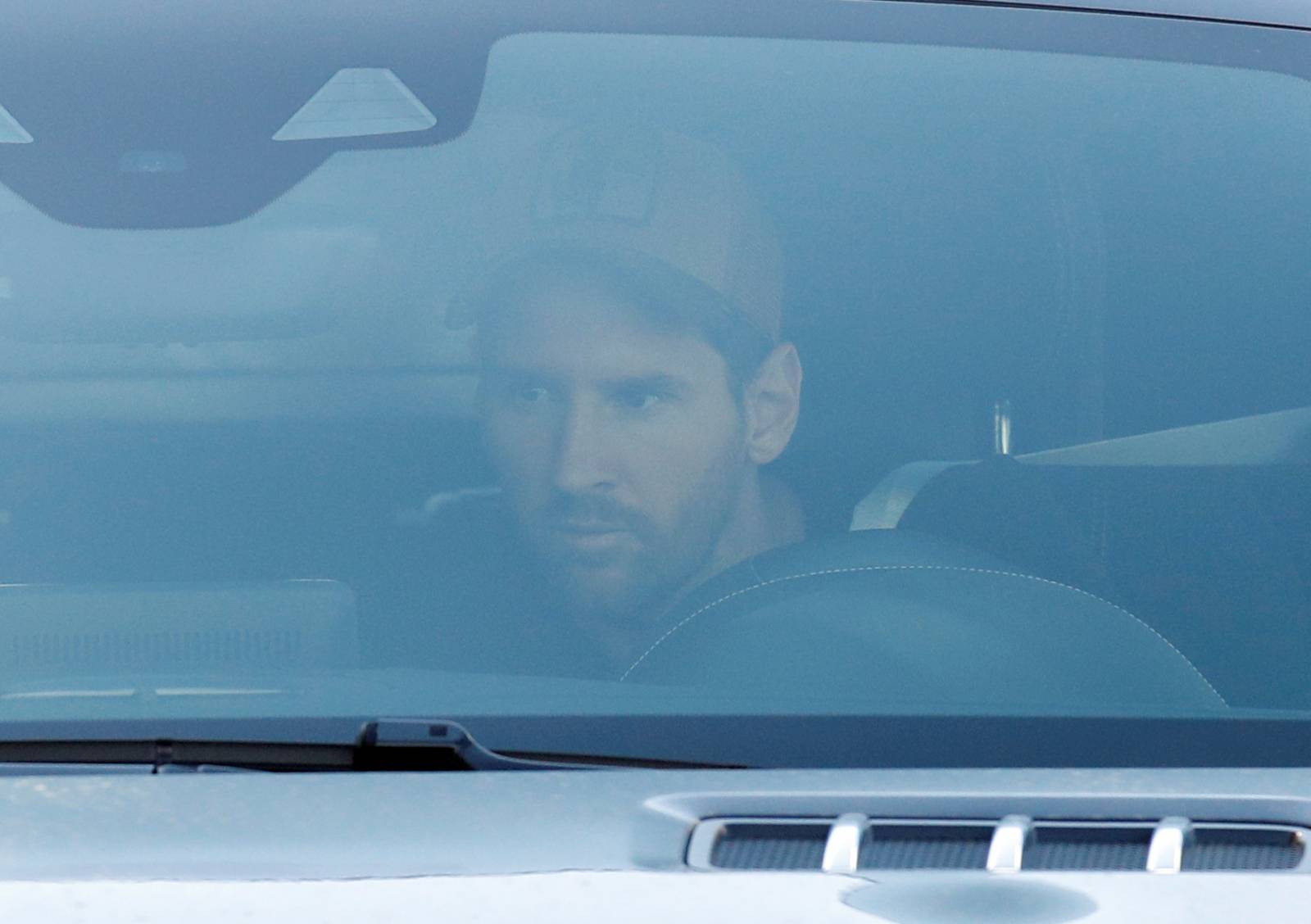 FC Barcelona players arrive for Training