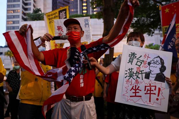 Protest against U.S. House of Representatives Speaker Nancy Pelosi's visit, in Taipei