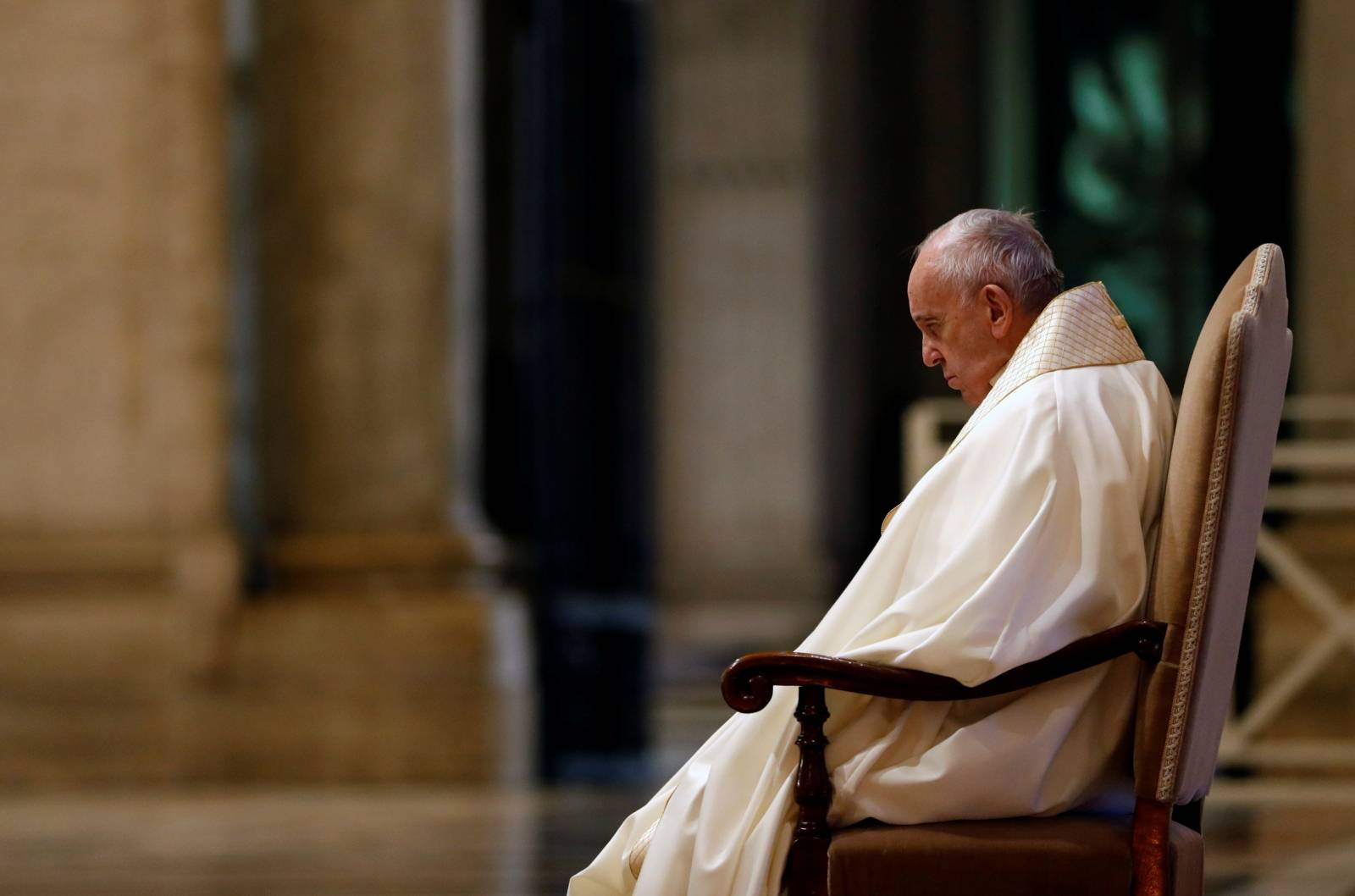 Pope Francis delivers an extraordinary blessing during the outbreak of coronavirus disease (COVID-19), at the Vatican