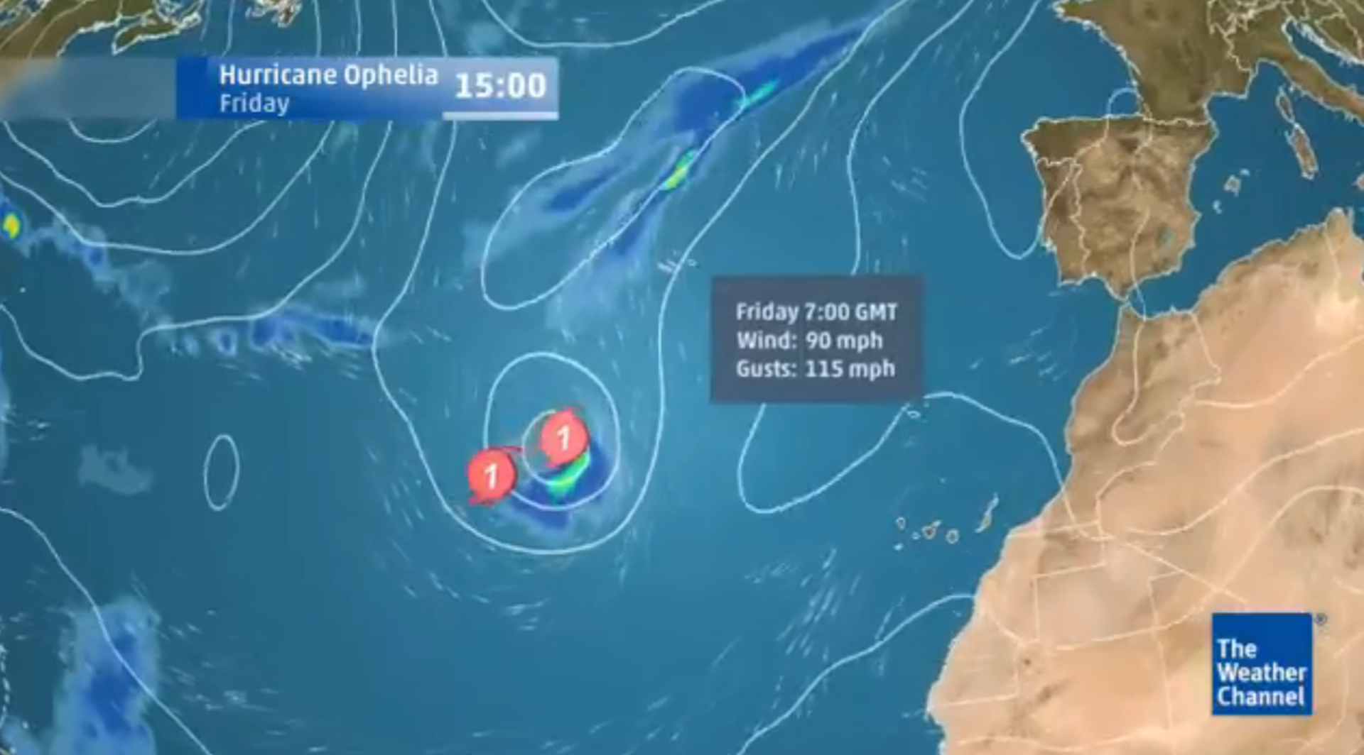 Uragan Ophelia s vjetrovima do 130 km/h ide prema Europi