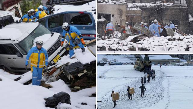 VIDEO Potres u Japanu odnio najmanje 202 života: Snijeg i hladnoća problem za spasioce...
