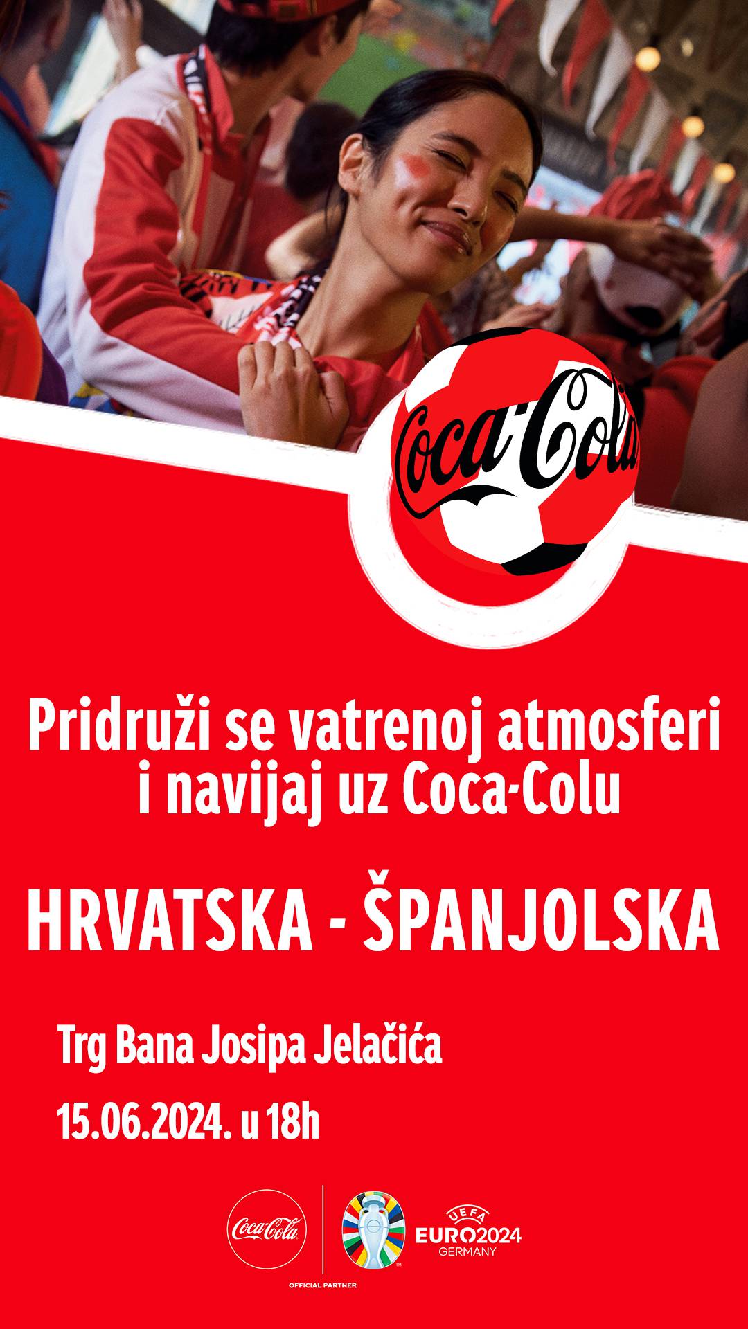 Coca-Cola i Mi Hrvati pozivaju vas na navijačko iskustvo na glavnom zagrebačkom trgu