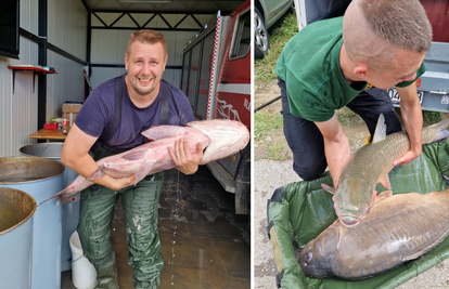 Vatrogasci DVD-a Blato pomogli su ribarima premjestiti ribe iz oteretnog kanala Sava-Odra
