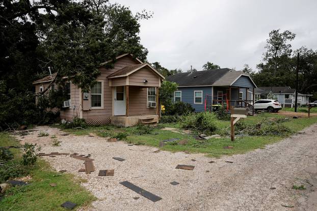 Aftermath of Hurricane Beryl, in Wharton