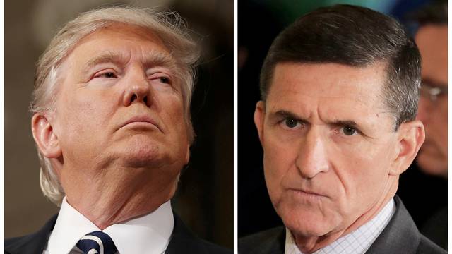 FILE PHOTO: A combination photo shows U.S. President Donald Trump, White House National Security Advisor Michael Flynn and FBI Director James Comey in Washington