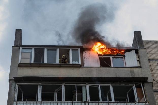 Aftermath of a Russian attack in Kyiv