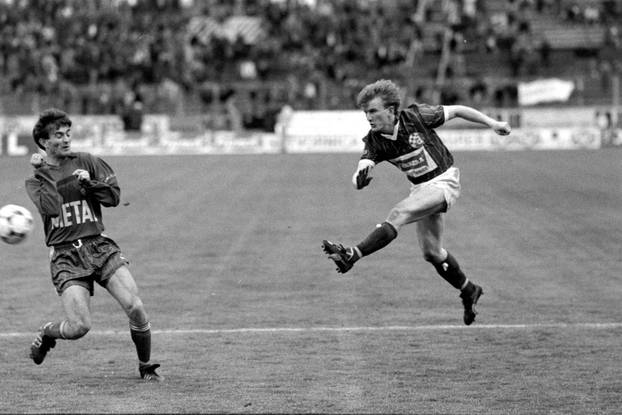 Zagreb: Savezna liga Jugoslavije, Dinamo - Borac, 7.4.1990.