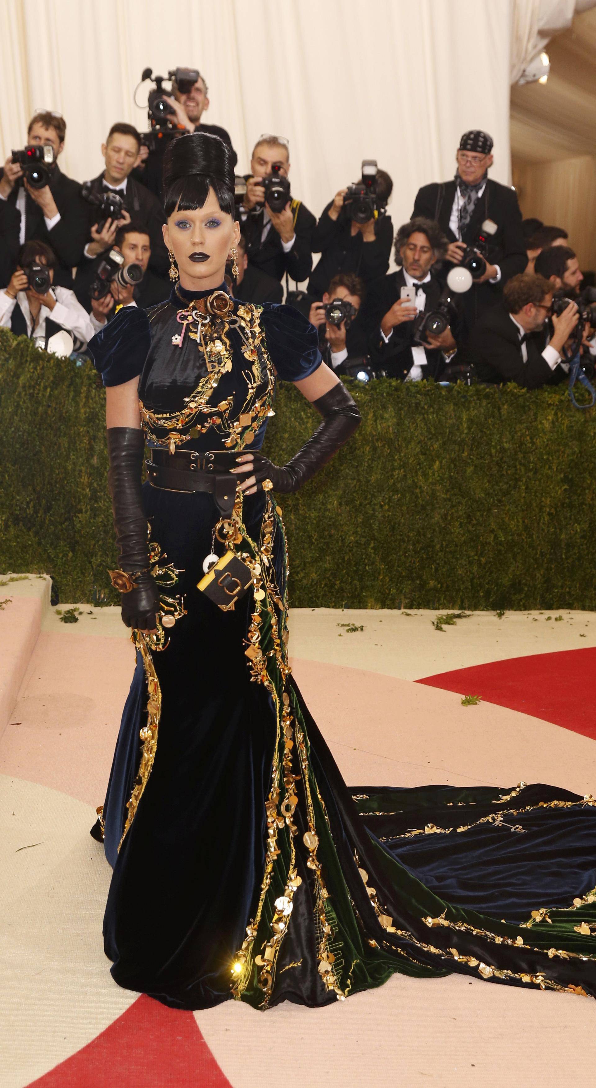 Singer Katy Perry arrives at the Met Gala in New York