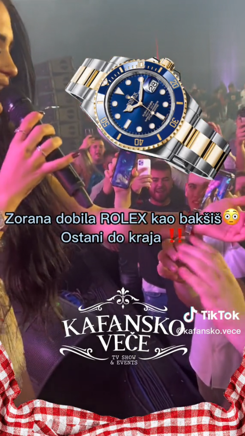 VIDEO Srpska 'kraljica bakšiša' raspametila obožavatelja u publici, poklonio joj svoj Rolex