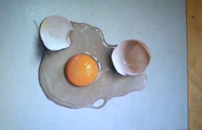 Razbijeno jaje ovog umjetnika izgleda baš kao pravo 