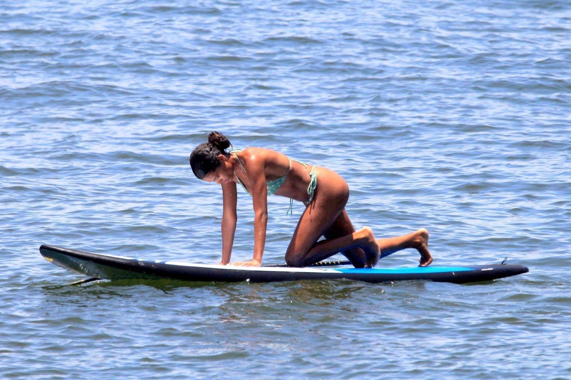 *EXCLUSIVE* Vincent Cassel and his wife Tina Kunakey were pictured having a fun day out on the beach