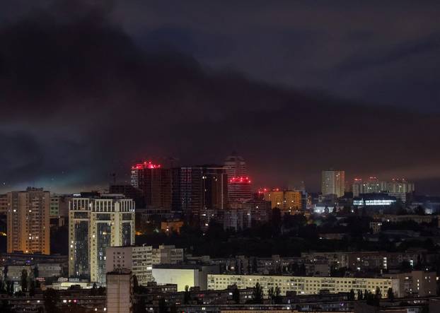 Russian missile strike in Kyiv