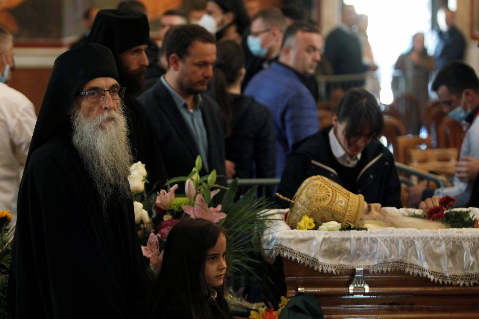 The funeral of Metropolitan Amfilohije Radovic, the top cleric of the Serbian Orthodox Church in Montenegro, in Podgorica