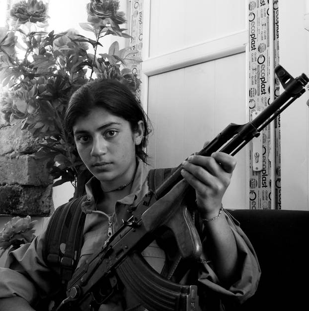 Yazidi women fighters in Sinjar