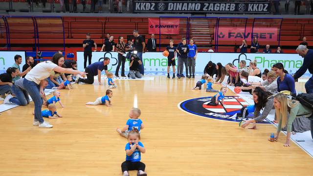 Zagreb: U poluvremenu utakmice KK Dinamo Zagreb - KK Cedevita održana je utrka beba