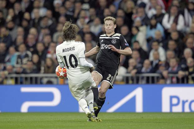 REAL MADRID v AFC AJAX. UEFA CHAMPIONS LEAGUE. 2018/2019. ROUND OF 16. SECOND-LEG