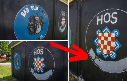 U Vukovaru izbrisan 'Za dom spremni' ispod grafita HOS-a