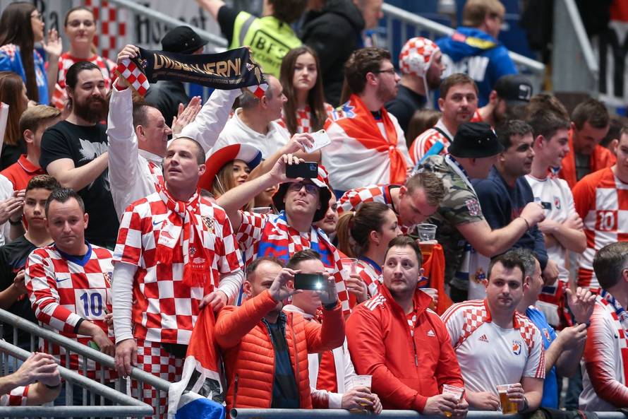 Graz: Atmosfera u dvorani Stadthalle Graz na utakmici Hrvatske i Bjelorusije