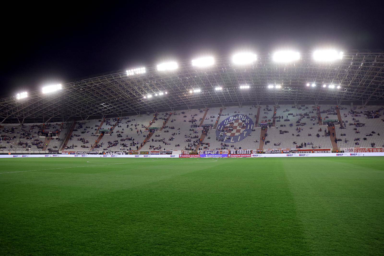 Split: Stadion Poljud uoči početka utakmice Hrvatsak - Wales