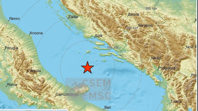 Novi potres magnitude 3,8 pogodio je središnji Jadran