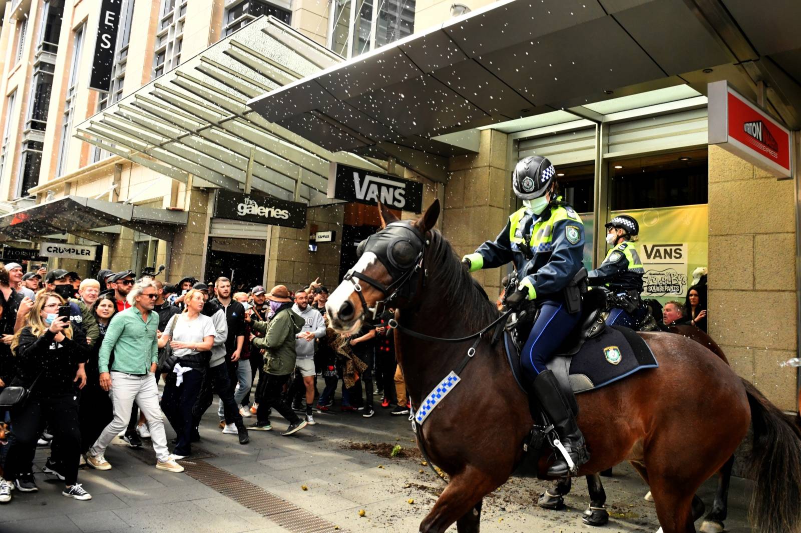 An anti-lockdown rally in Sydney as COVID-19 outbreaks affect Australia