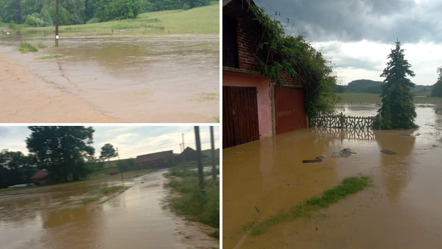 FOTO Obilna kiša poplavila dijelove mjesta Poljančani