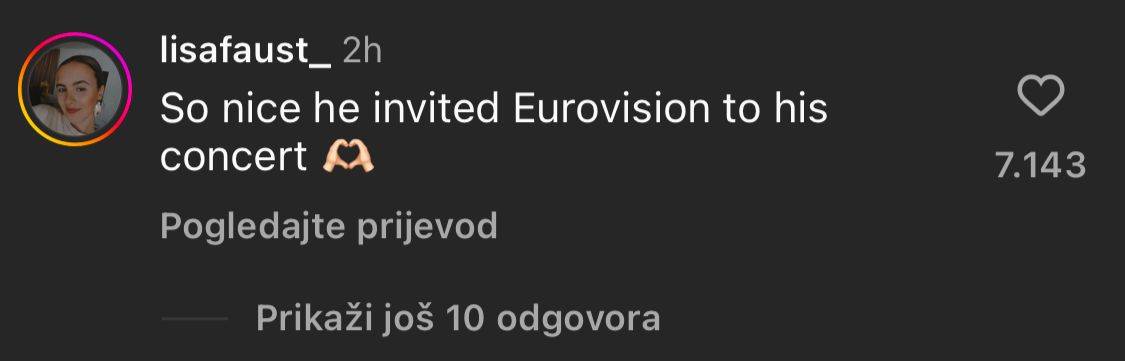 Pogledajte publiku dok Baby Lasagna pjeva: 'Pa on je pozvao Eurosong na svoj koncert!'