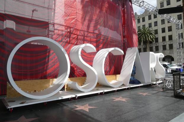 Oscars - Sign in front of the Dolby Theatre