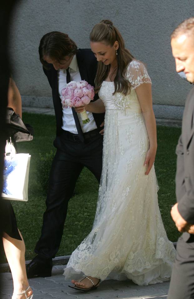 ARHIVA - 2011. Luka i Vanja Modri? vjen?ali se u zagreba?koj crkvi Gospe Lurdske