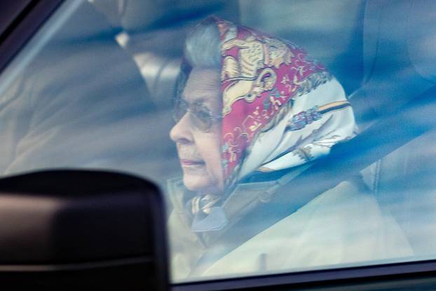 Queen Spotted Being Driven Around Sandringham, Norfolk