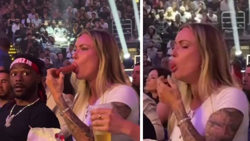 VIDEO Plavuša koja javno guta kobasicu hit je interneta! Zovu je 'Viking Barbie'. Evo tko je...