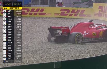 Šok za Ferrari: Vettel je izletio, Hamilton krenuo 14. i pobijedio