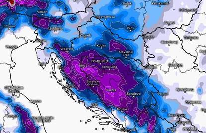 Pogledajte koliko bi snijega moglo pasti kod nas za vikend!