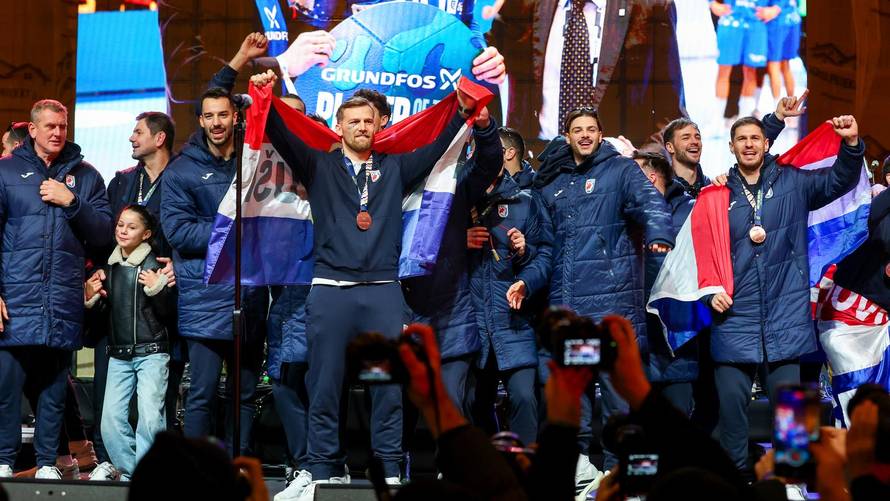 Zagreb: Svečani doček rukometnih reprezentativaca nakon osvojene bronce na Europskom prvenstvu