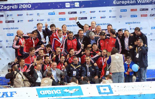 ARHIVA - 2010. Zagreb: Hrvatska vaterpolo reprezentacija postala europski prvak