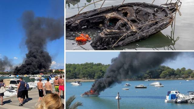 Otkrili uzrok požara brodice u Medulinu: Zbog iskrenja su se zapalile benzinske pare