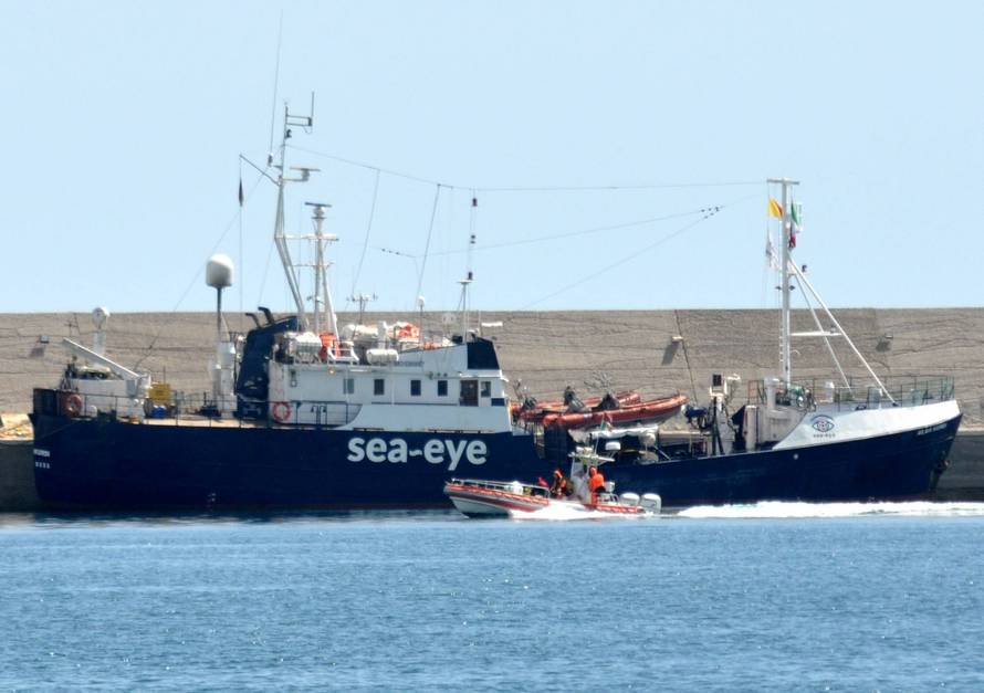 Alan Kurdi ship docked at the port subject to administrative detention
