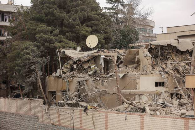 Aftermath of an Israeli and the U.S. strike on Gandhi Hotel Hospital, in Tehran