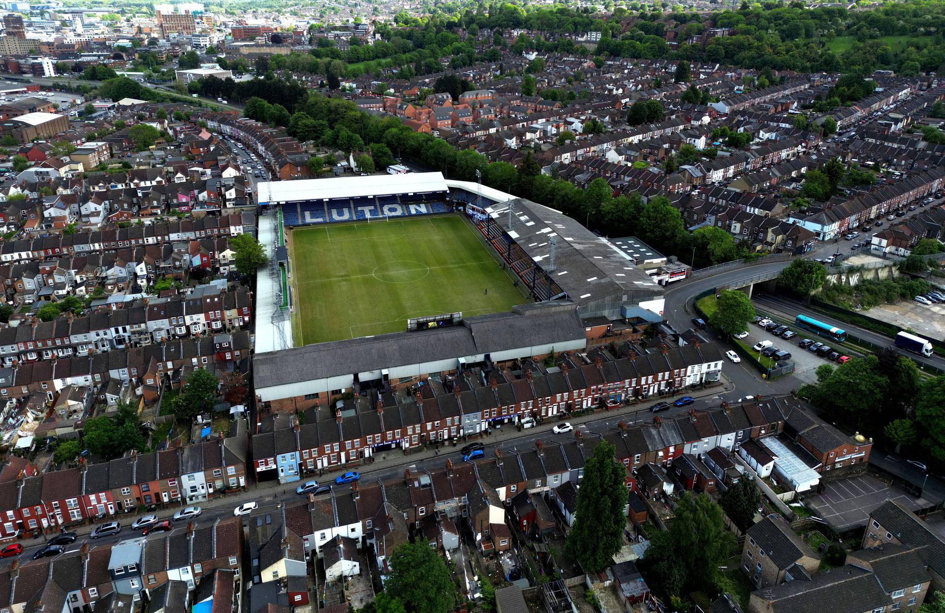 A view of Luton Town's Kenilworth Road stadium