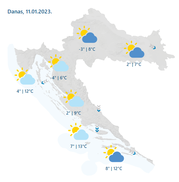 Na snazi meteoalarm na jugu Hrvatske zbog bure: Pale su temperature, moguća poledica